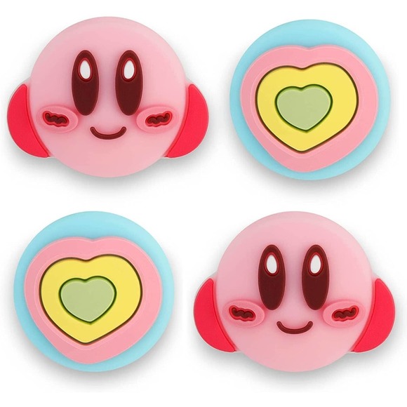 Kirby Switch Thumb Grip Caps 4pc Nintendo Button Controller Covers - Picture 1 of 1